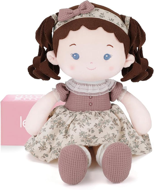 Soft Baby Doll Toys (16''), My First Baby Rag Doll for 1 Year-Old Girl Birthday Gift, Christmas Plush Toys Gift for Toddler Kids Infants-Miss-Posy