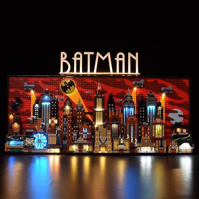 LightGo LED Lighting Kit Designed for Batman Compatible with Lego 76271 The Animated Series Gotham City Building Set - Not Include Model (Classic Version)