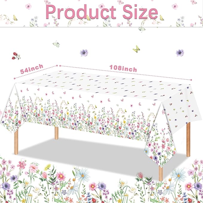 152Pcs Flower Themed Party Supplies Decorations With For Baby Shower Birthday Picnic Wedding Party Decorations Serves 24 Party