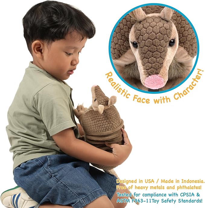 Mike The Armadillo - 9 Inch (Tail Measurement not Included!) Stuffed Animal Plush