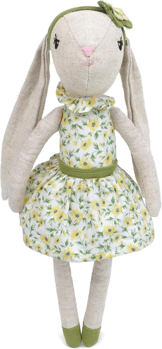 MON AMI Daisy The Bunny Stuffed Animal Doll – 13”, Rabbit Plush Animal Doll, Use as Toy or Room Decor, Great Easter for Kids of All Ages