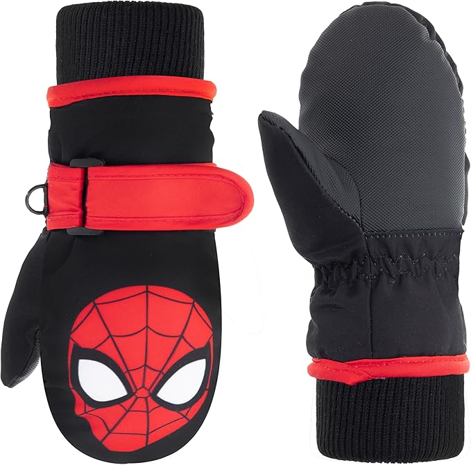 Spiderman Snow Gloves for Kids, Spider Man Toddler Gloves, 3M Thinsulate Waterproof Mittens, Kids Winter gloves