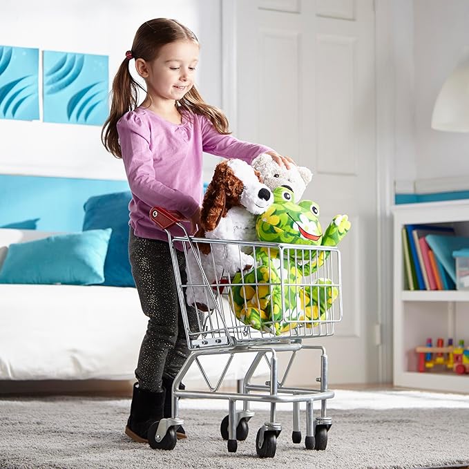 Melissa & Doug Toy Shopping Cart With Sturdy Metal Frame