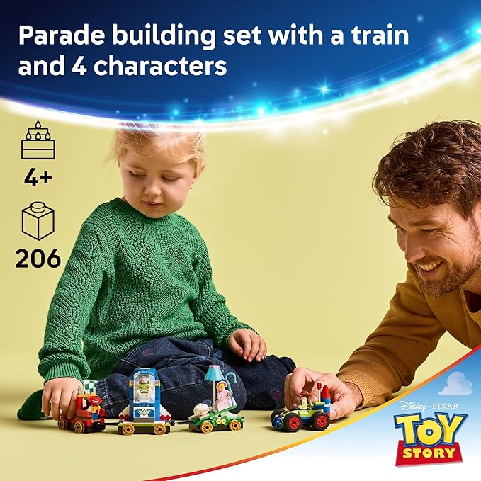 LEGO Disney and Pixar’s Toy Story Celebration Train & RC Car Toddler Toy - Sensory and Pretend Play Building Toy for Preschool Boys and Girls, Ages 4+ - Disney Gift Idea for Birthdays - 43264