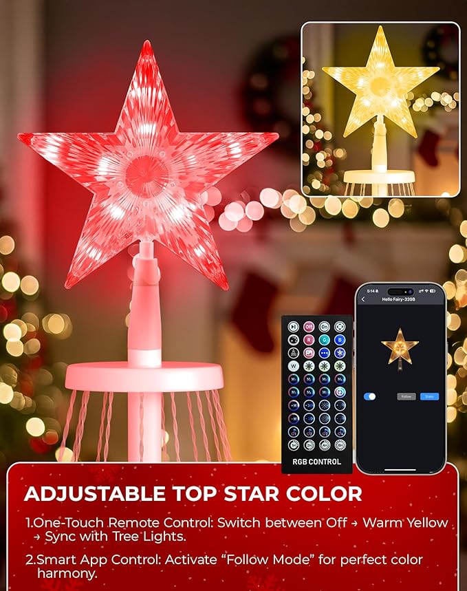 9FT Smart Christmas Cone Tree App Control DIY Color Changing Prelit LED Outdoor Christmas Tree Decorations Light Show, Waterproof Magical Large Xmas Tree with RemoteTimer for Yard Outside