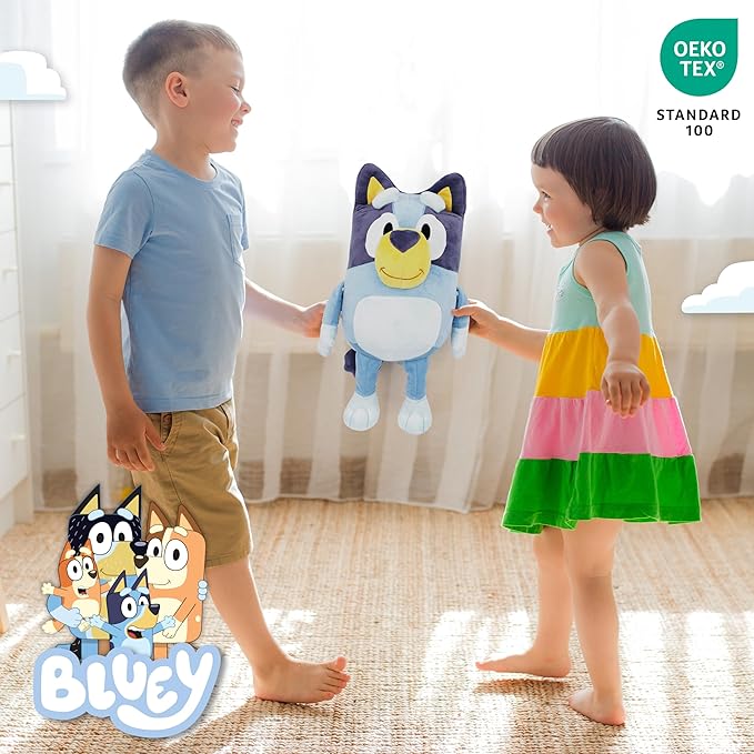 Bluey Plush Pillow Buddy - Super Stuffed Soft Character Pillow - Polyester Microfiber, 19 Inches