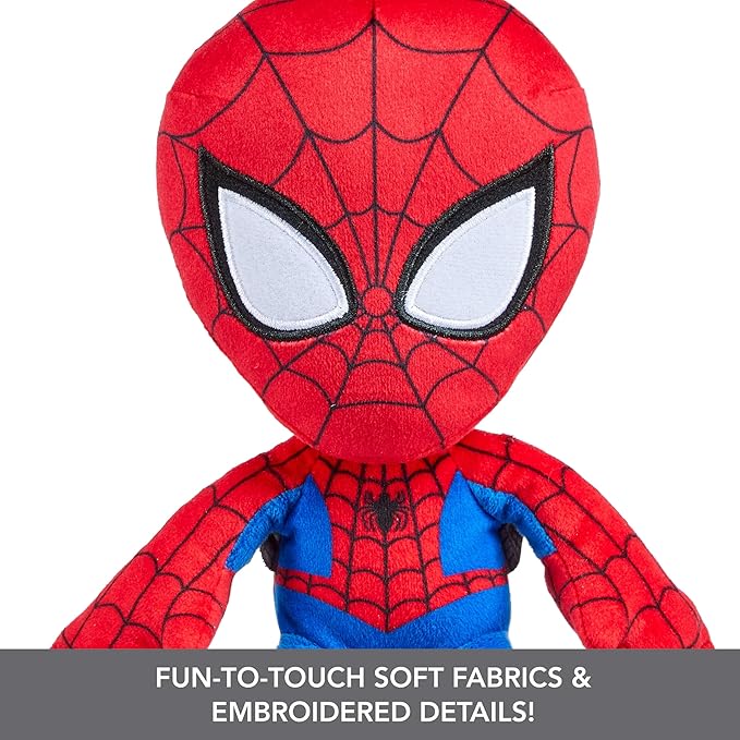 Mattel Marvel Spider-Man Plush Character Figure, Super Hero Soft Doll in Classic Suit, 8 Inches Tall
