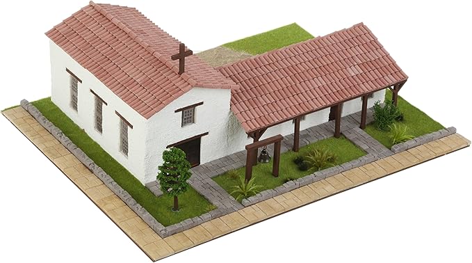 California Mission San Francisco Solano – 3D Mini-Bricks Architecture Kit, 1250 Pieces, Plaster Brick Construction Set, Stem Educational Model for Teens & Adults