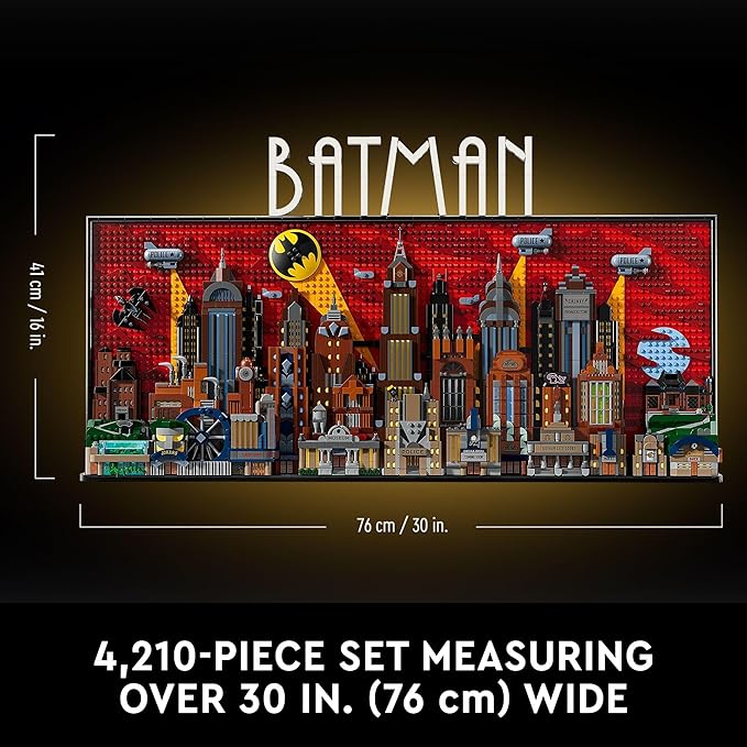 LEGO DC Batman: The Animated Series Gotham City Build and Display Adult Set with Minifigures, DC Collectible Gift for Fans of Super Hero Action and Adventure Movies, 76271