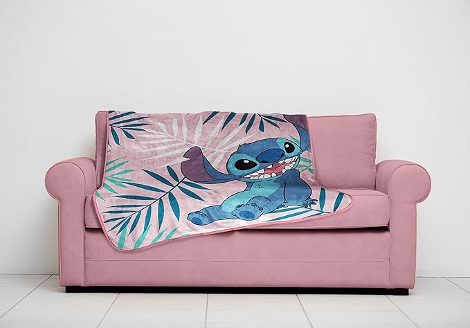 Jay Franco Disney Lilo & Stitch Kids' Plush Fleece Throw Blanket - 46" x 60" for Boys & Girls, Toddlers, Cozy, Fade Resistant