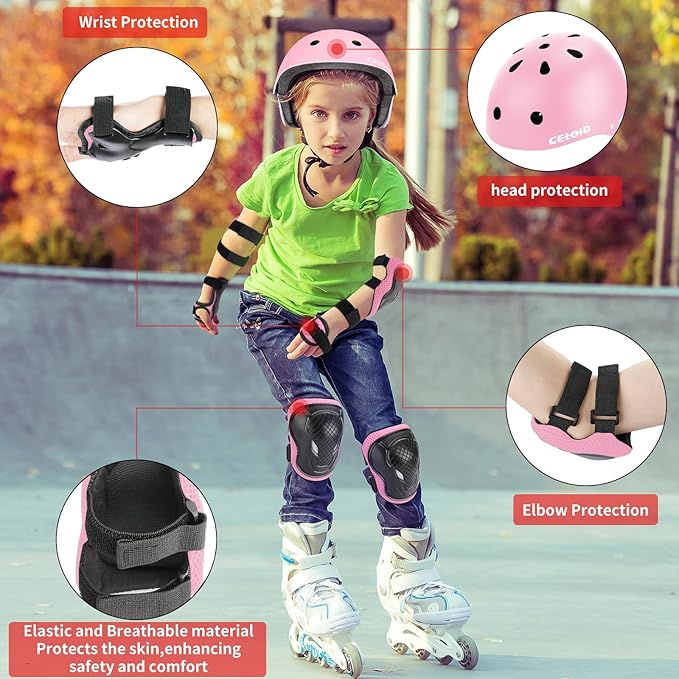 Kids Bike Helmet,Toddler Skateboard Helmets for Ages 2-3-5-8-14 Years Boys Girls，Adjustable Multi-Sport Bicycle Skateboarding Football Roller Skating Scooter Rollerblade Balance Bike Helmet