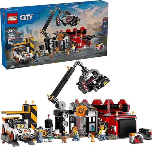LEGO City Scrapyard with Cars - Building Toy Figures and Playset for Kids, Boys and Girls, Ages 7+ - Learning and Educational Toy for Pretend Play - Gift Idea for Birthdays - 60472