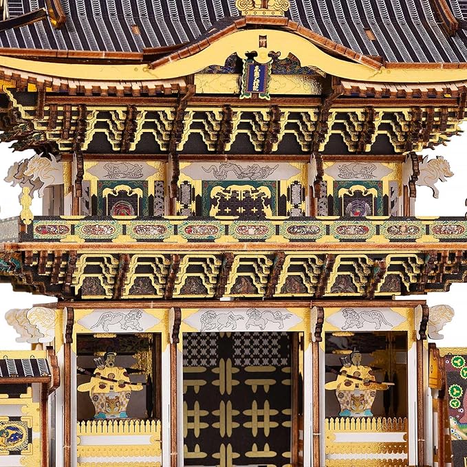 Nikko Toshogu Yomeimon Gate Color Edition – Wooden 3D Model Kit – DIY Japanese Architecture Craft – No Tools Required – Display Piece & Gift Idea