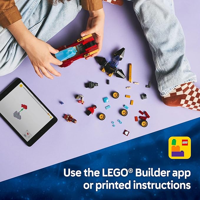 LEGO Marvel Iron Man Car & Black Panther vs. Red Hulk Building Toy - Marvel Superhero Toy for Kids, Boys and Girls, Ages 7+ - with 3 Minifigures - Gift Idea for Birthday - 76310