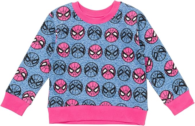 Marvel Comics Spider-Man Girls Sweatshirt Toddler to Big Kid