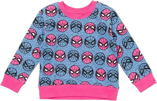 Marvel Comics Spider-Man Girls Sweatshirt Toddler to Big Kid