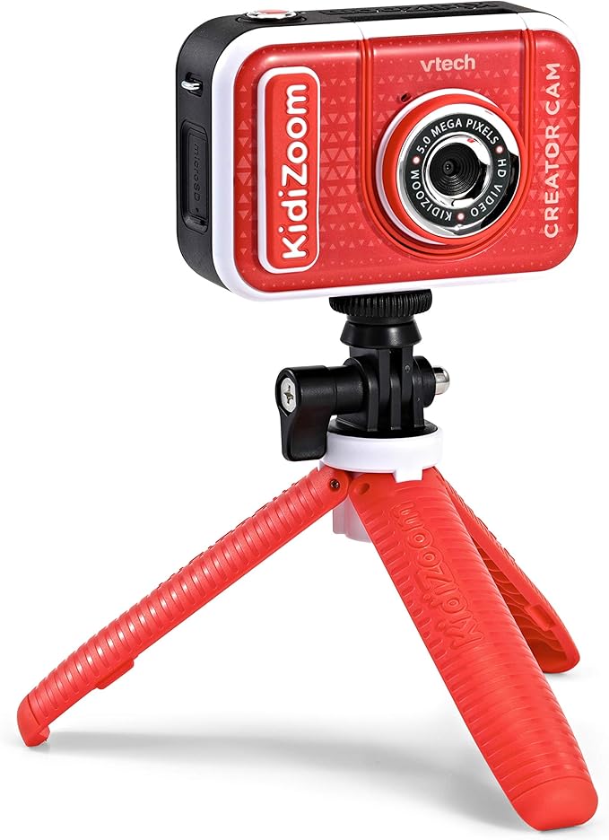 VTech KidiZoom Creator Cam, High-Definition Kids' Camera for Photos and Videos, Included Green Screen, Flip-Out Selfie Camera, Selfie Stick/Tripod, Auto Timer, Kids Ages 5 and up