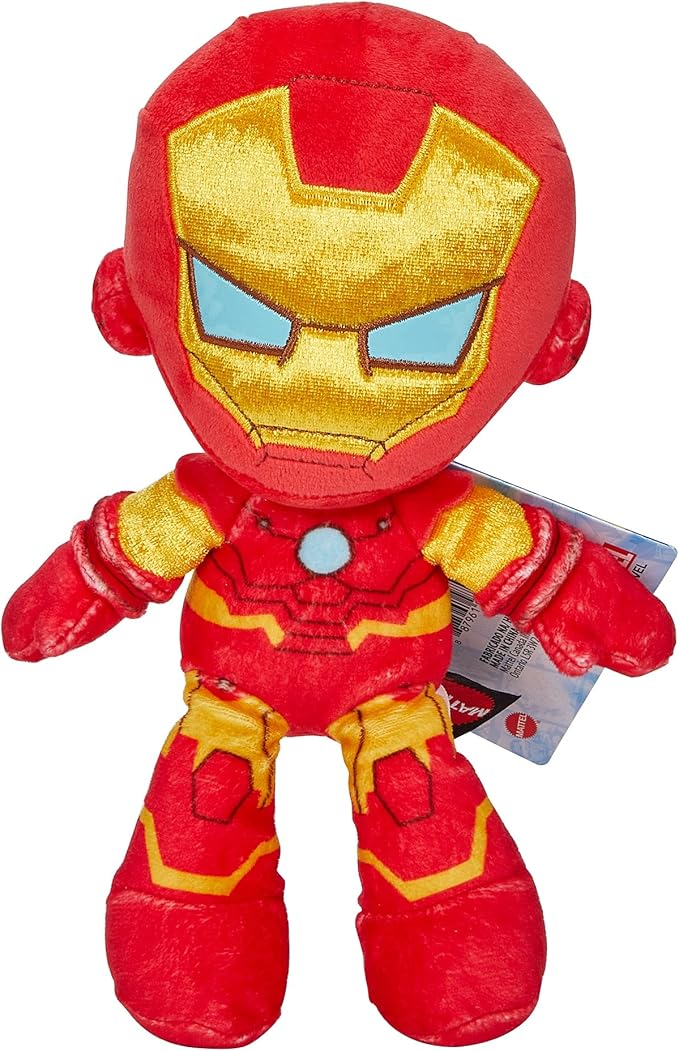 Marvel Plush Character Figure, 8-inch Ironman Super Hero Soft Doll in Fun-to-Touch Fabrics, Collectible Gift for Kids & Fans Ages 3 Years Old & Up