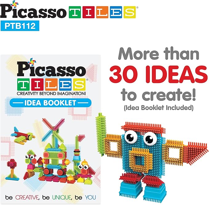 Picasso Toys112pcs Hedgehog Blocks STEM Building Tiles Set Construction Learning Toy Stacking Interlock Block, Creativity Beyond Imagination, Inspirational, Recreational, Educational PTB112