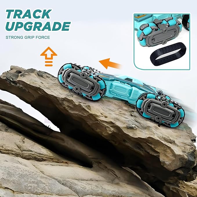 8 Wheel RC Stunt Car with Gesture Control, Spray & LED Lights, Double-Sided Off-Road Vehicle for Boys & Girls Ages 6-14, Ideal Christmas & Birthday Gift