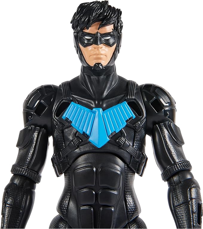 DC Comics, Batman Adventures, Nightwing Action Figure, 15 Armor Accessories, 17 Points of Articulation, 12-inch, Super Hero Kids Toy for Boys & Girls