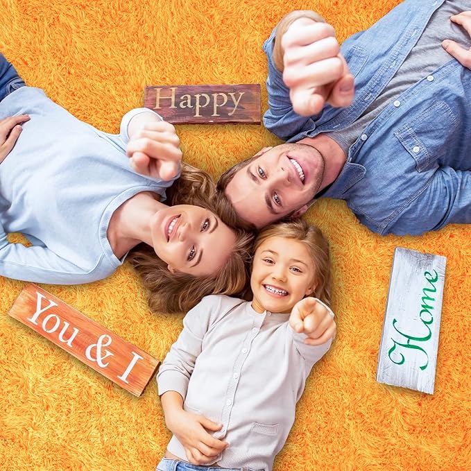 Ompaa Fluffy Area Rugs, Super Soft Shaggy Rug Fuzzy Long Fur Carpets for Bedroom Living Room Decor, 4 x 6 Feet Orange