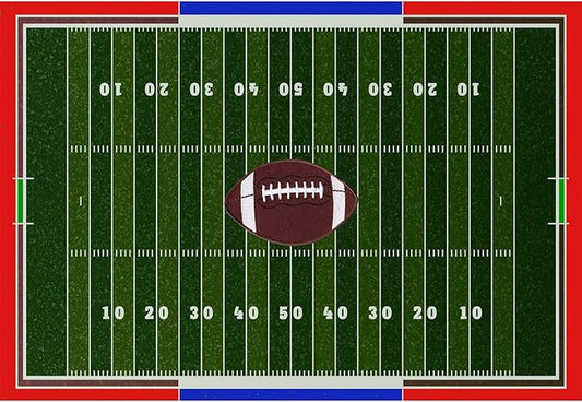 Mybecca Kids Rug American Football Field Rug 5'x7' (Approx:4'11" X 6' 10") Non-Slip Gel Backing (59" x 82") Children Area Rug for Playroom & Nursery