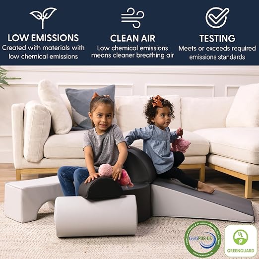 FDP SoftScape Playtime and Climb Multipurpose Playset for Infants and Toddlers 10m-2yrs; For Crawlers and Little Builders, Learn Gross Motor Skills at Home or Daycare (6-Piece) - Assorted, 12364-AS