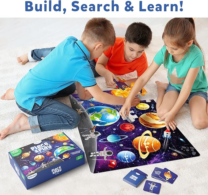 Skillmatics Floor Puzzle & Game - Piece & Play Space, Jigsaw & Toddler Puzzles, Educational Toy, Gifts for Boys & Girls Ages 3, 4, 5, 6, 7 (48 Pieces, 2 x 3 feet)