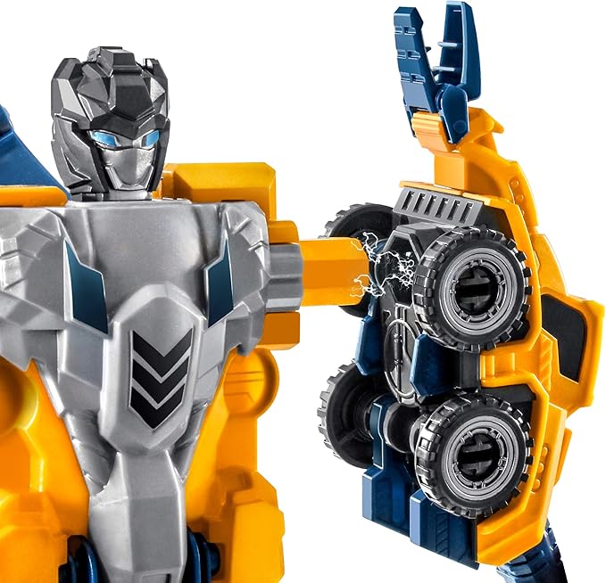 MIEBELY Toddler Robot Construction Vehicles Set – 5Pcs Transforming Robots for Kids - Magnetic Toys with Sturdy Connectors – Easy DIY Assembly Function – 5-in-1 Educational STEM Toys