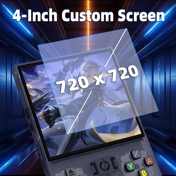 2025 New R36MAX Retro Handheld Game Console, 4.0 Inch IPS Screen Retro Gaming Console, 18000+ Classic Games, Linux System, 4000mAh Battery Portable Pocket Mini Arcade, Built-in 64G, Gray