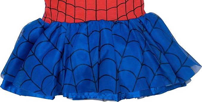 Marvel Spider-Man Tulle Cosplay Dress Leggings and Headband 3 Piece Newborn to Little Kid