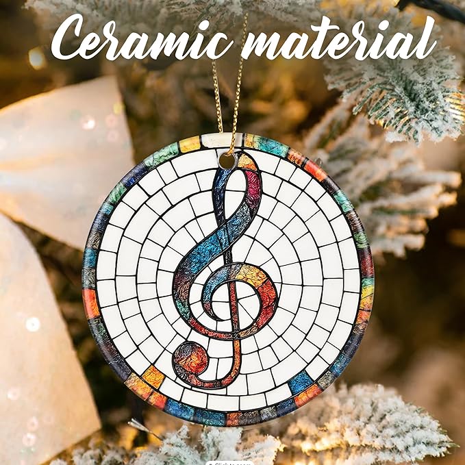 Musical Christmas Ornaments: Christmas Tree Ornaments, Holiday Decor for Musicians, Stocking Stuffers, Gift Ideas, Musician Gift, Music Teacher Gifts, Singer Gifts