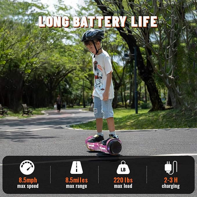 Scooter, Colorful LED Light-Up Wheels, Bluetooth Speakers and APP, Dual 250W Motors, 8.5 mph Max Speed & 8.5 Miles Max Range, Gifts for Kids Adults Girls Boys