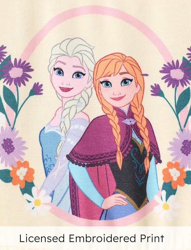 Disney Frozen Elsa Princess Cinderella Ariel Jasmine Rapunzel Baby/Toddler Dress, Ruffle Long-Sleeve Mesh Overlay Tulle Dress