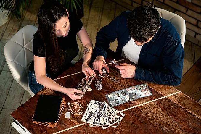 WOODEN.CITY Cruiser V‑Twin LE Mechanical Motorcycle Model Kit, 3D Puzzles for Adults – Motorcycle Puzzle for Adults and Teens; Build a Wooden Bike and Enjoy a Unique Gift