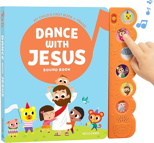 Dance with Jesus Christian Sound Books for Kids - 6 Bible Songs - Christening, Baptism Gifts for Boys and Girls - Religious Toys, Interactive Music Books for Toddlers - Baby Dedication