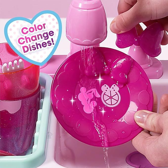 Minnie's Happy Helpers Magic Sink Set, Pretend Play Working Sink, Kids Toys for Ages 3 Up by Just Play