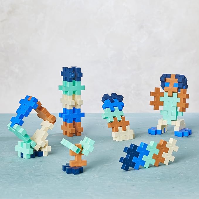 PLUS PLUS Big – 15 Piece Breeze Mix – Construction Building Stem/Steam Toy, Interlocking Large Puzzle Blocks for Toddlers and Preschool, Open Play Tube