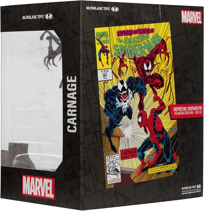 McFarlane Toys Marvel Carnage 1:10th Scale Collectible with Scene (The Amazing Spider-Man #362)