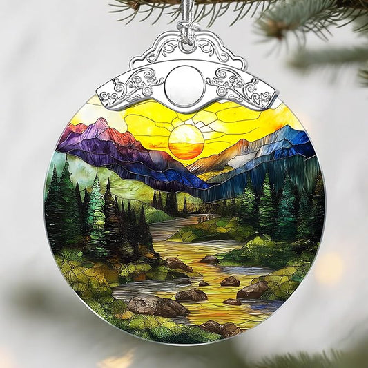 Mountain Range Christmas Ornaments: Christmas Tree Ornaments, Holiday Decor for Nature Lover, Stocking Stuffers, Gift Ideas, Xmas Gifts & Gifts for Mom, Grandma