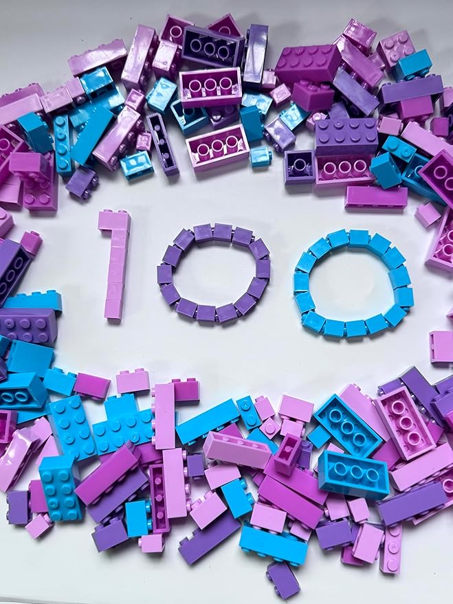 100 Pieces Friend Girls Building Bricks, Bulk Small Bricks for Building, Compatible with Lego Parts and Pieces, Creative Christmas Building Block Toys for Boys Girls Ages 6 7 8 9 10 Years Old