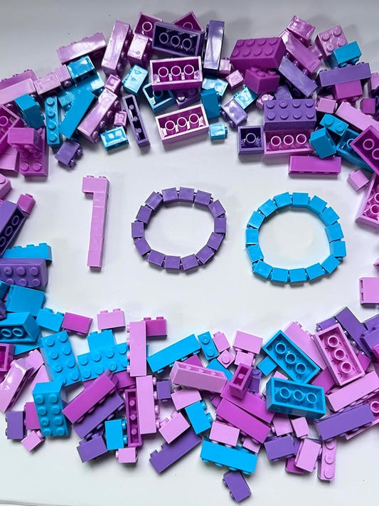 100 Pieces Friend Girls Building Bricks, Bulk Small Bricks for Building, Compatible with Lego Parts and Pieces, Creative Christmas Building Block Toys for Boys Girls Ages 6 7 8 9 10 Years Old