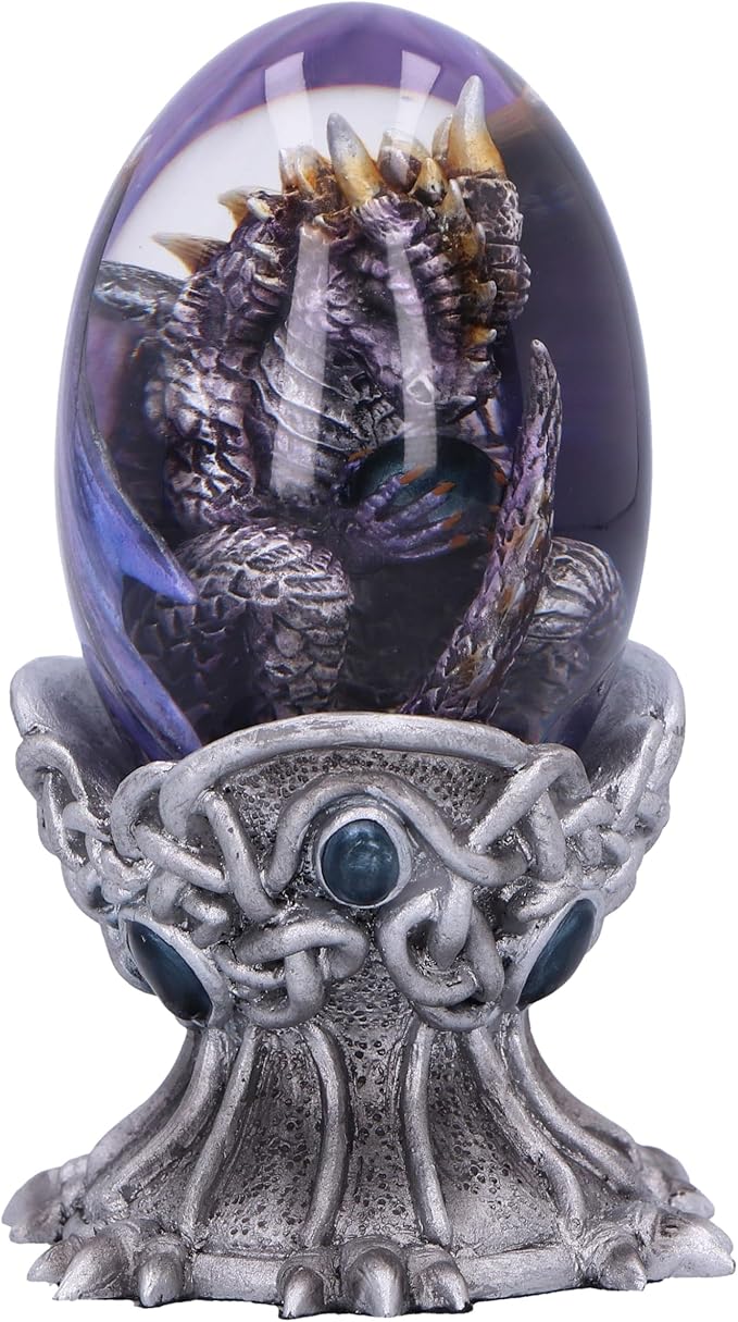 Nemesis Now Elemental Dragonlings, Glass Egg Figurine, Cast in The Finest Resin, Expertly Hand-Painted - Air