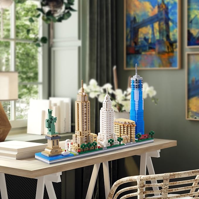 New York Skyline Building Set - 3452pcs | Challenging & Detailed Architecture for Adults & Teens