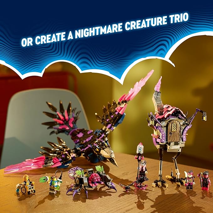 LEGO DREAMZzz The Never Witch’s Midnight Raven Building Toys - Birthday Gift for Boys & Girls, Age 9+ - Kids Toys with 3 Building Options & 5 Minifigures - 71478