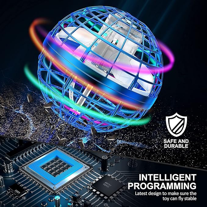 2025 Flying Orb Ball Toy,Cosmic Globe Boomerang Hover Ball Galactic Fidget Spinner, Hand Drone Orbit, Cool Toys Gift for 6 7 8 9 10+ Year Old Boys Girls Teens Outdoor Toys(Blue)