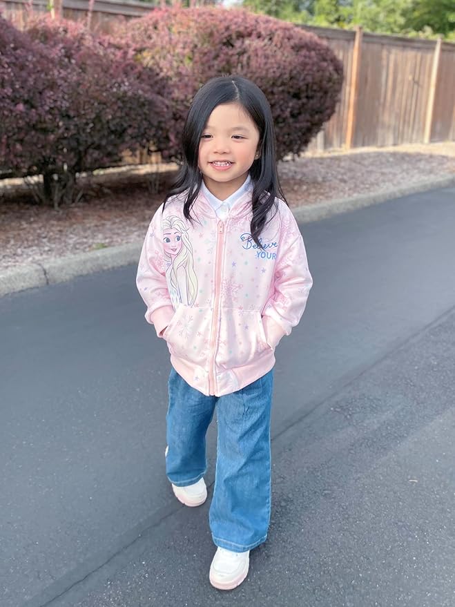 Disney Frozen Stitch Princess Minnie Mickey Spiderman Girls/Boys Zip Up Hoodie Fall Zipper Sweatshirt Jacket Toddler-Big Kid