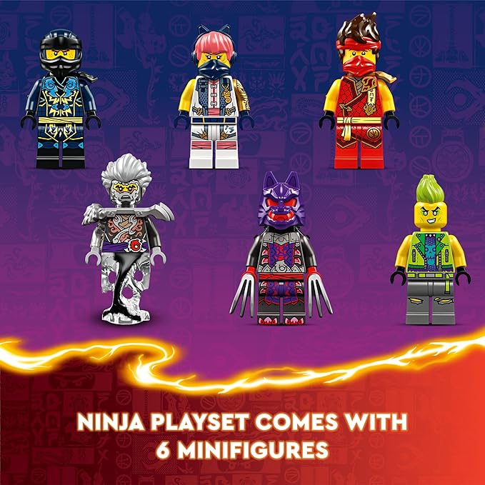 LEGO NINJAGO Tournament Battle Arena Playset with 6 Minifigures, Action Toy for Kids, Ninja Toy Building Set, Birthday Gift Idea for Boys and Girls Aged 7 and Up, 71818