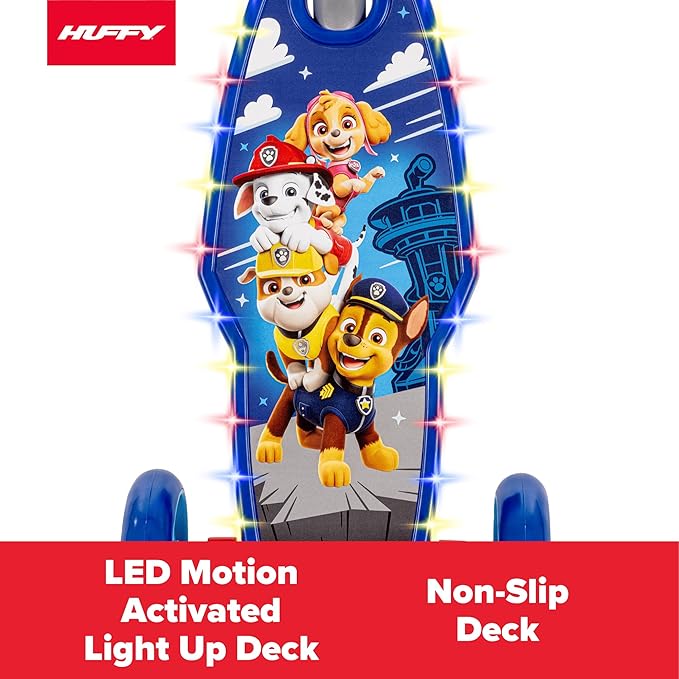 Huffy Disney and Marvel Toddler Kids 3-Wheel Scooters, Multiple Color Options, Ages 3+ Years Old, Durable Steel Frame, Portable, Girls/Boys, Non-Slip Deck, Character Graphics